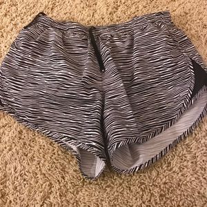 Black and white nike shorts